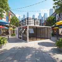 Maison préfabriquée extensible en acier détachable de luxe - Design moderne, portable, installation rapide pour les centres commerciaux et les écoles
