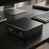 Mini PC industriel avec boîtier en aluminium, processeur 2955U, ordinateur de bureau compact pour les entreprises et l'automatisation