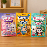 Sacs d'emballage personnalisés à trois soudures latérales pour jouets surprise, pochettes cadeaux, sacs d'emballage personnalisés imprimés pour jouets mystères