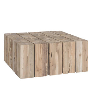 Premium Solid Wood Coffee <b>Table</b> Block Style Handmade <b>Wooden</b> Center <b>Table</b> for Living Room <b>Rustic</b> Farmhouse Modern Home Furniture - Product Image 1