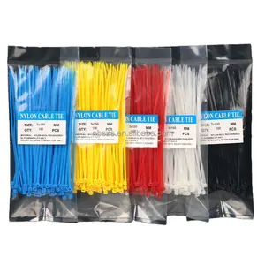 Fascetta per cavi in Nylon colorato ecologico resistente ai raggi Uv cavi autobloccanti in plastica resistente alla fascetta in Nylon 13mm 2.5*120mm