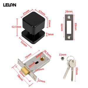Kunci Pintu Tersembunyi Model Tombol Persegi Tak Terlihat, Kunci Deadbolt untuk Kamar Tidur, Ruang Penyimpanan, Kunci Pengunci - Product Image 5