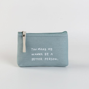 Pochette zippée en coton, fabrication directe usine, sac de maquillage écologique, design personnalisé, approvisionnement en gros pour les marques de cosmétiques et les acheteurs en gros - Product Image 1