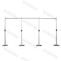 Arche de mariage en aluminium Wintina, rideau de plafond en tissu pour rideaux et tuyaux pour décorations d'événements et de fêtes