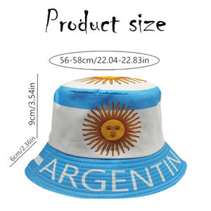 Chapeaux Bob de Pêcheur Respirants en Polyester à Large Bord Plat avec Drapeaux des Nations de la Coupe du Monde de Football pour le Sport et l'Extérieur – Vente en Gros - Product Image 3