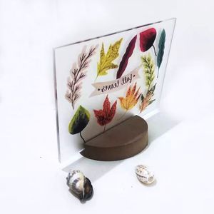 Marco de Fotos Acrílico Transparente Qualisub de 5x7 Pulgadas con Lámpara Nocturna para Sublimación, para Impresión por Transferencia Térmica DIY - Product Image 2