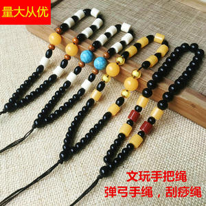 Collana di Moda con Perline di Legno a Forma di Ali di Pollo, Accessorio con Cordino e Fionda - Product Image 2