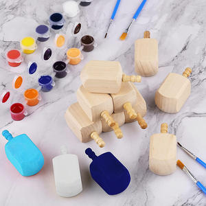 Kayu Dreidels disesuaikan ukuran kemasan besar kayu Hanukkah Dreidles permainan yang menyenangkan - Product Image 5