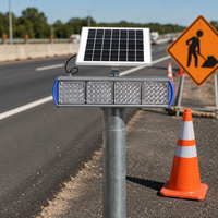 Feux de signalisation routière à LED double face, coque en aluminium, rouge et bleu, à énergie solaire, vente directe usine, personnalisation possible pour autoroute