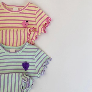 Ensemble 2 pièces pour bébé en gros : T-shirt rayé sans manches en mélange de coton doux et respirant, et short élastique – Vêtements pour tout-petits et enfants - Product Image 4