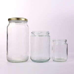 500 مللي الجافة الغذاء تخزين الزجاج زجاجات جرة بسكويت مع أسود غطاء لولبي - Product Image 3