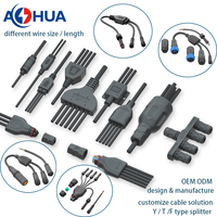Conector Eléctrico Tipo Y IP65 IP68, Conector de Cable a Prueba de Agua de 1 a 2/3 Pines, Conector de Cableado para Luz LED Exterior