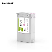 Kartrid Tinta Remanufaktur 400ml 7-warna 821 dengan Tinta Latex Berchip, Cocok untuk Printer HP Latex 310/330/360
