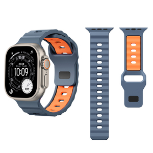 Correa de silicona de dos tonos de primera calidad para Apple Watch Ultra 2 1 de 49 mm, correa deportiva transpirable y resistente, correa de repuesto impermeable. - Product Image 3