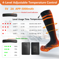 Chaussettes chauffantes électriques tricotées respirantes antidérapantes unisexes personnalisées avec batterie rechargeable pour le ski et le snowboard en hiver