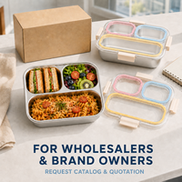 Boîte à lunch en acier inoxydable 304 de qualité alimentaire, sans BPA, avec plateau amovible, 850 ml, 3 compartiments, logo personnalisé, en gros