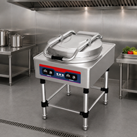 Machine à griller électrique industrielle en acier inoxydable 5KW 220V 380V, crêpière professionnelle pour hôtel