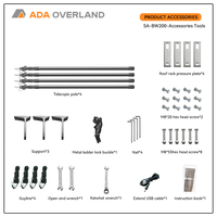 ADA OVERLAND 270 Auvent Mural pour Voiture, Tente de Camping Extérieure Grande Capacité 5 Personnes pour SUV 4x4, Robuste et Imperméable, Annexe de Camping