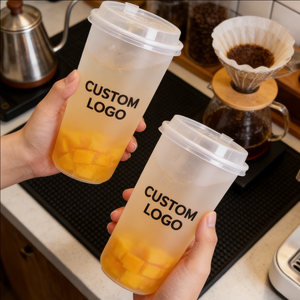 Gobelet en plastique jetable à paroi simple givré 16oz 150ml 90mm de diamètre pour jus d'orange américain - Product Image 6