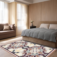 Maßgefertigter Azteken-Sonnenblumen-Kuhkopf Western-Stil Bodenmatte Teppich