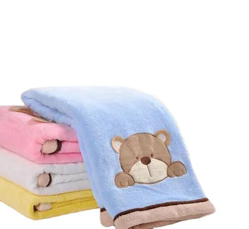 Wholesale Popular Premium Quality Custom Printed All Seasons Cozy Fleece Children Super Soft Baby Throw Blanket