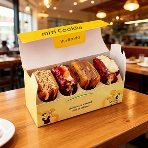 Logotipo Personalizado para Cajas de Papel de Grado Alimenticio para Pasteles, <span class=keywords><strong>Galletas</strong></span>, Donas y Pan en Lugares Específicos Durante <span class=keywords><strong>las</strong></span> Festividades - Product Image 1