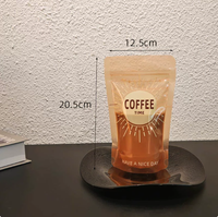 Sachets souples personnalisés à bec verseur pour liquides, brun foncé, en plastique, pour l'emballage de concentrés de café et de boissons
