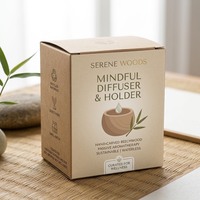Diffuseur en bois massif personnalisé fait main avec logo, écologique, sans BPA, sans alcool, accessoire de méditation minimaliste pour la décoration intérieure