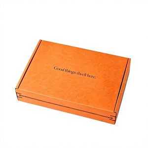 Boîte d'expédition en carton ondulé avec fermeture éclair et logo personnalisé, bande déchirable, auto-adhésive, sans colle - Product Image 3