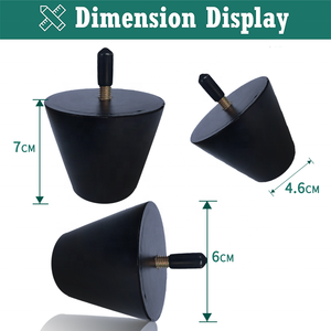<span class=keywords><strong>Pieds</strong></span> <span class=keywords><strong>de</strong></span> Meuble Modernes en Bois Massif Noir <span class=keywords><strong>de</strong></span> 2 Pouces – Lot <span class=keywords><strong>de</strong></span> <span class=keywords><strong>4</strong></span> pour <span class=keywords><strong>Chaises</strong></span>, Commodes, Ottomanes, Armoires – Installation Facile par Visser - Product Image 2