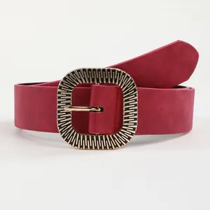 Fashion PU Leather Belts Western Belt Buckle Belts For Women Female