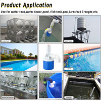Válvula de flotador automática de 1/2 pulgada para control de nivel de agua, sin electricidad, con detención automática de llenado para tanque de agua