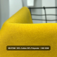 Rouleau de tissu polyester coton 300 g/m² Tricot 50 coton 50 polyester Interlock tissu piqué nid d'abeille pour polo