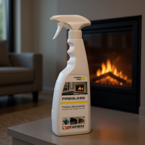 Desincrustante Faren Pro Fireglass 750 ml para limpieza de vidrio térmico de chimeneas - Product Image 2