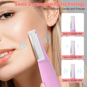 Maquinilla de Afeitar Eléctrica Sónica Recargable |   Exfoliante Facial Portátil y Removedor de Vello con <span class=keywords><strong>3</strong></span> Velocidades Ajustables - Product Image 2