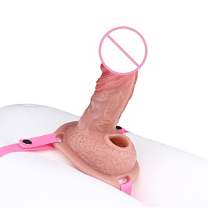 Funda de Silicona para Pene con Cinturón para Hombre, Extensor de Pene para Agrandamiento y Retraso de la Eyaculación, Anillos para Pene, Juguetes Sexuales de Sex Shop - Product Image 3