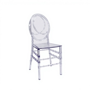 Sedie Chivari in Resina Plastica Trasparente per Eventi e Feste, Lussuose Sedie da Matrimonio Bianche Stile <span class=keywords><strong>Tiffany</strong></span> - Product Image 6