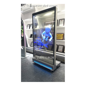 Pantalla publicitaria de tótem de TV de señalización 4K de 77 pulgadas, pantalla <span class=keywords><strong>Oled</strong></span> transparente - Product Image 1