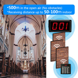 433mhz票务队列管理系统无线客人寻呼服务餐厅服务员呼叫系统 - Product Image 3