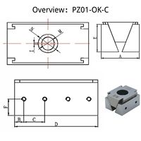M6 M8 M10 M12 OK Fixation Cale Pince pour Machine CNC Outillage Double Face Expansion Cale Bloc Expansion Bilatérale