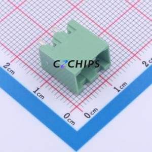 2ETYVC-5.0-02P-14-100AH Plug-in Terminal Block Through hole,P=5mm Connector Board-to-Board / Socket - Closed 1x2P 5mm Green - Product Image 1