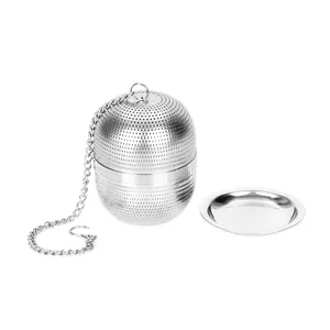 Custom Reusable Multiple Sizes Pretty Stainless Steel Portable Loose Leaf Tea Filter Ball Strainer