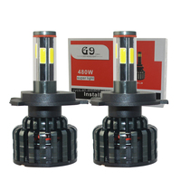 6000K 10-48V H7 H11 H13 9006 9005 9004 9007 araba led far 6 taraf COB G9 100w 18000LM H4 otomatik led far ampulü