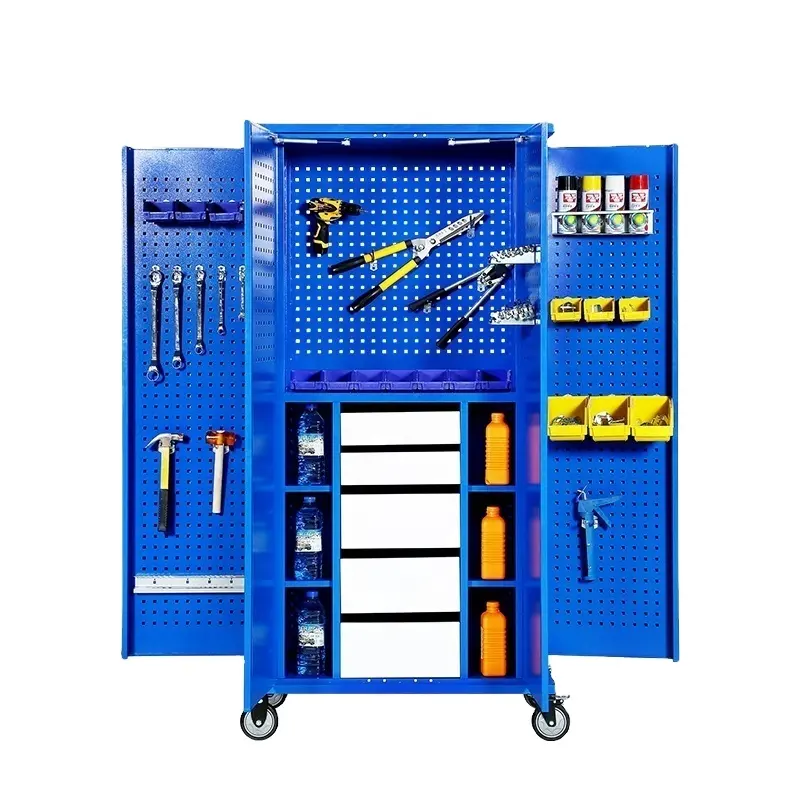Металлические шкафы для хранения инструментов в гараже, сверхмощная система хранения инструментов, стальная тележка для инструментов
