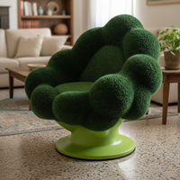 Chaise longue en herbe au design créatif, siège unique, canapé d'appoint de loisirs, mobilier d'extérieur pour salon, balcon
