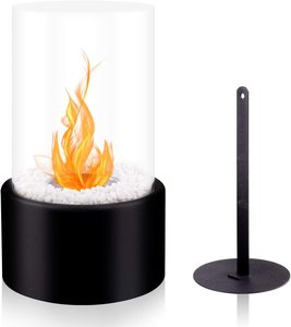<span class=keywords><strong>Cheminée</strong></span> au <span class=keywords><strong>bio</strong></span>éthanol, poêle sans fumée à l'alcool, table décorative, foyer solo avec couvercle en verre - Product Image 6