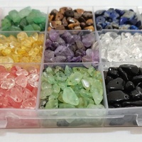 AHAYA Exquisite Multi Color Natural Stone Gravel 15-piece Box Set Handmade Bead Clay DIY Jewelry Making Accessories Geometric