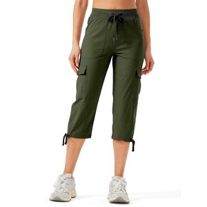 Pantalones de senderismo Capris Cargo para mujer, ligeros, de secado rápido, para viajes, atléticos, informales, holgados, cómodos, bonitos bolsillos - Product Image 3
