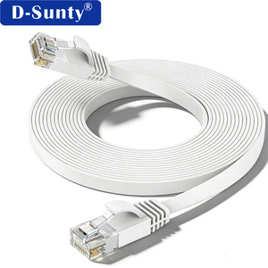 Factory OEM Price High Speed Cat6 Ethernet Flat <b>Cable</b> 30AWG 32AWG Bare Copper CCA Indoor/<b>Outdoor</b> 1m 30m UTP FTP SFTP RJ45 8P8C - Product Image 1