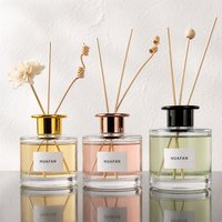 Bouteille diffuseur de parfum en verre vide cylindrique 150ml 200ml, emballage personnalisé avec étiquette